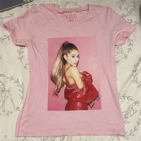 ୨୧ ariana grande dangerous woman tour merch pink t... - Depop