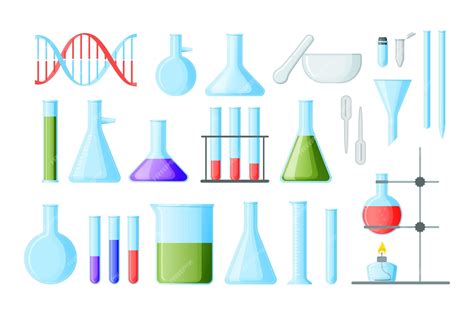 Premium Vector | Chemistry lab tools Laboratory instruments for ...