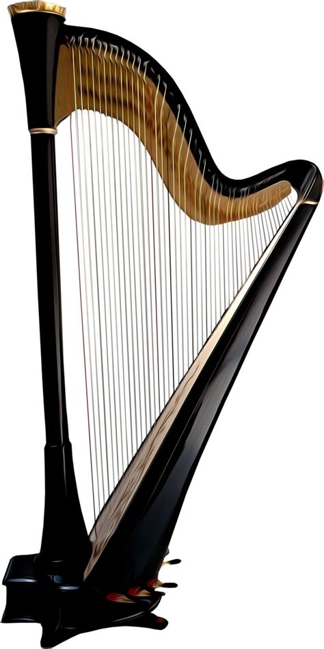 Harp PNG Image | Harp, Instruments art, Music printables