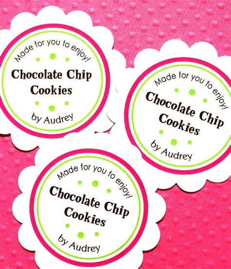 Cookie Labels Free Printable - Printable Word Searches