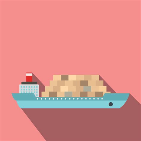 Cargo ship flat 14168243 Vector Art at Vecteezy