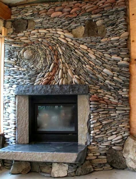 Decoración. | Chimeneas de piedra, Piso de piedras, Disenos de unas