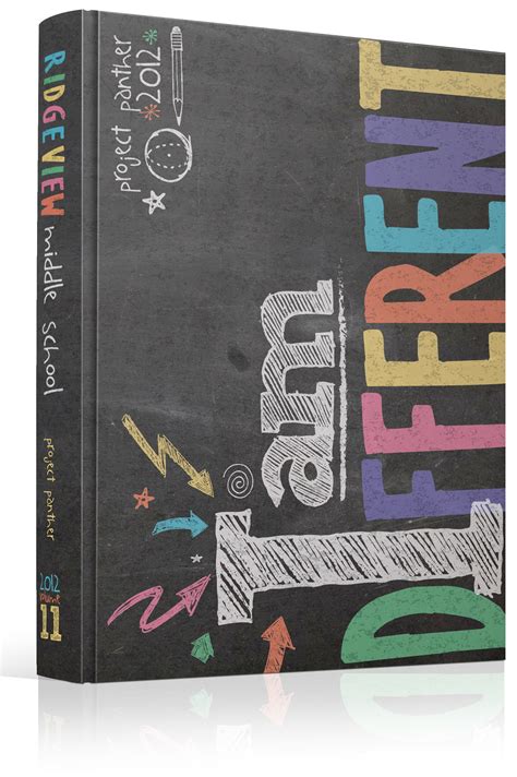 Yearbook Cover - Ridgeview Middle School - “I Am Different” - Chalk, Chalkboard, Draw, Drawing ...