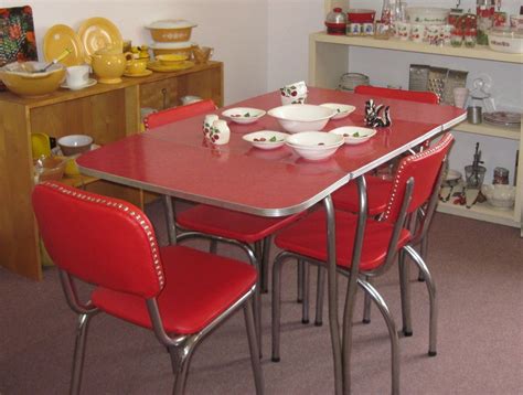 Retro Kitchen Table and Chairs Set | Decor Ideas | Red kitchen tables, Retro kitchen tables ...