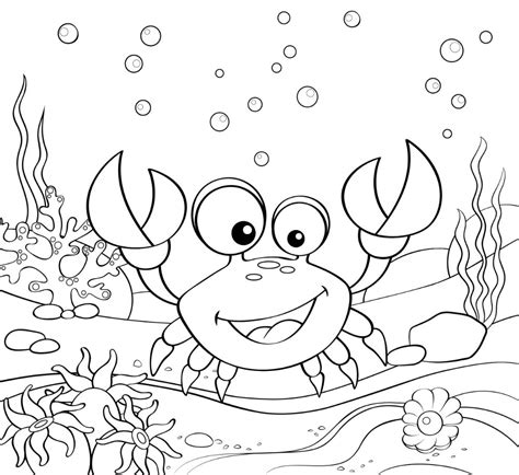 Free CRAB Coloring Pages for Download (Printable PDF) - VerbNow