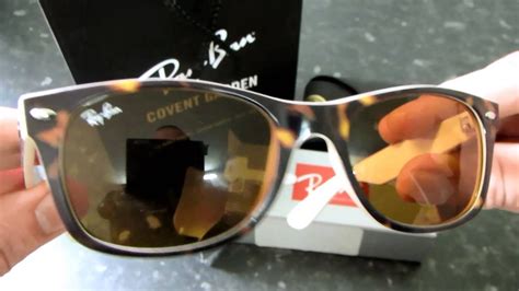 ray ban 2132 new wayfarer 52mm black on beige | Money in the Banana Stand