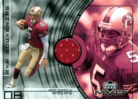 Jeff Garcia player worn jersey patch football card (San Francisco 49ers ...