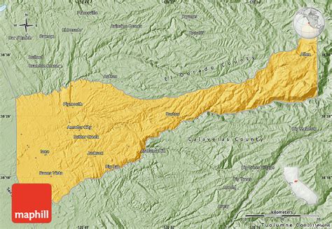 Savanna Style Map of Amador County