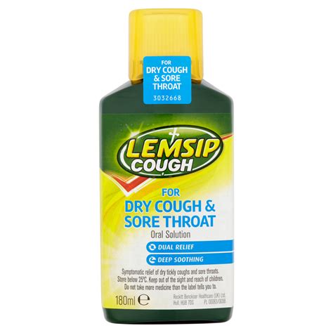 Lemsip Cough Syrup For Dry Cough – 180ml | Chemist 4 U