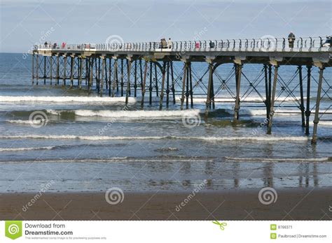 Pier at Saltburn. stock image. Image of coast, vacation - 8766371