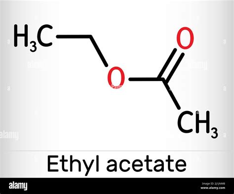 Ethyl acetate, ethyl ethanoate, C4H8O2 molecule. It is acetate ester formed between acetic acid ...