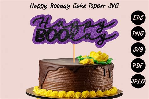 Happy Boo Day Cake Toppers Graphic by planstocraft · Creative Fabrica