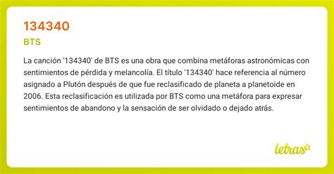 Significado de la canción 134340 (BTS) - LETRAS.COM