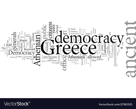 Democracy in ancient greece Royalty Free Vector Image