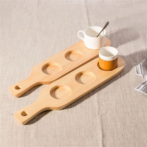 Wooden Cup Holders Japan Style Beer/Coffee Serving Trays Eco Natural Wood Coasters Cups Storage ...