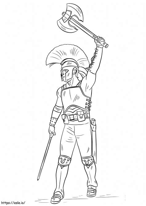 Gladiator coloring page