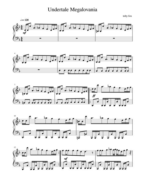 Undertale Megalovania Sheet music for Piano (Solo) | Musescore.com