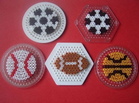 soccer ball perler bead pattern - Google Search | Schémas de bijoux en ...