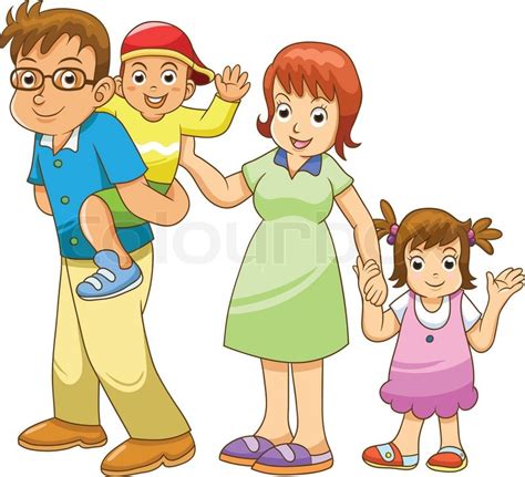 Family vector cartoon | Stock Vector | Colourbox