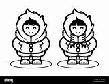 Eskimo People Coloring Pages Sketch Page sketch template
