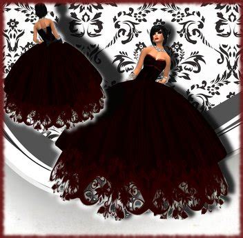 Second Life Marketplace - Black&Red Silk dress