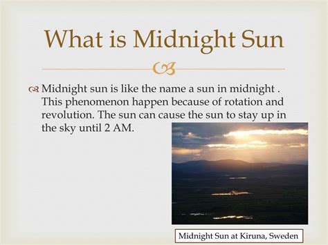 PPT - Natural Phenomenon (Midnight Sun) PowerPoint Presentation, free download - ID:7026182