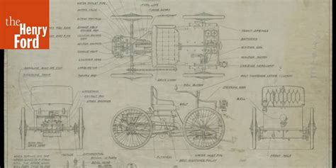 Scale Drawing for a Model of the 1896 Ford Quadricycle - The Henry Ford