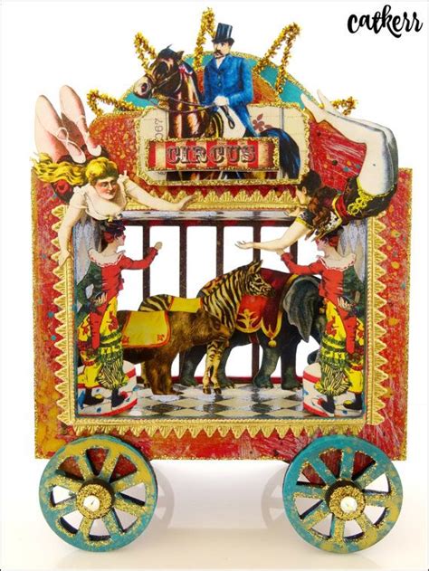 Circus Inspired Wagon by catcreations92 on Etsy | Circus, Circus crafts, Altered art projects