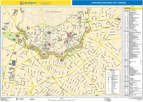 Nicosia city center map