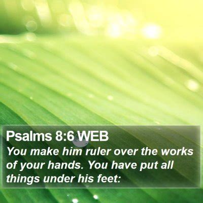 Psalms 8 Scripture Images - Psalms Chapter 8 WEB Bible Verse Pictures