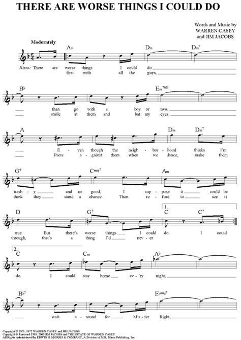 There Are Worse Things I Could Do" Sheet Music for Lead Sheet - Sheet Music Now