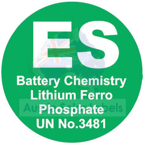ES Battery Chemistry Lithium Ferro Phosphate 3481 - Aussie Solar Labels