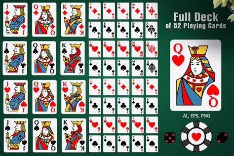 Full Deck of 52 Playing Cards Graphic by pixaroma · Creative Fabrica