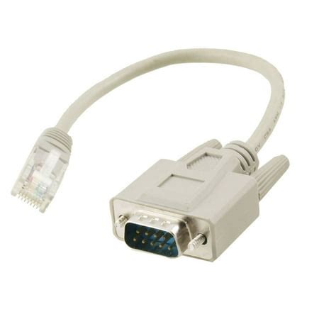 Unique Bargains 27cm Console Rollover Cable RS232 DB9 Male To RJ45 Plug ...