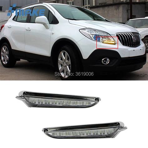 smRKE For Buick Encore 2013 2015 LED DRL Daytime Running Lights White ...