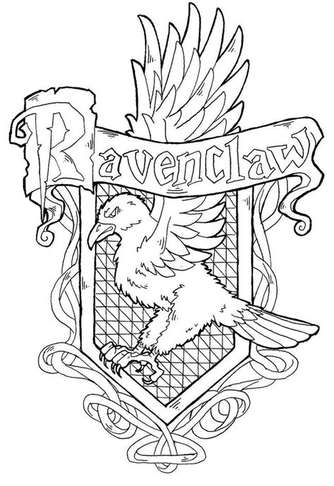 Ravenclaw Sketch Coloring Page | Harry potter coloring pages, Harry ...