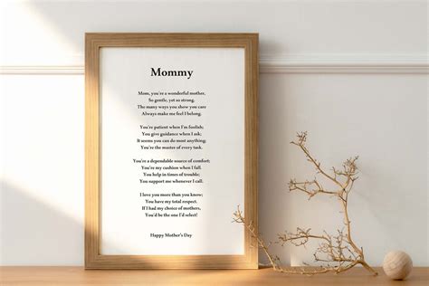 Mom You're a Wonderful Mother Poem for Mom Poem for - Etsy