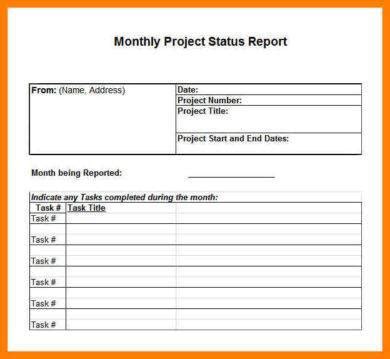 Monthly Status Report - 9+ Examples, Format, Pdf