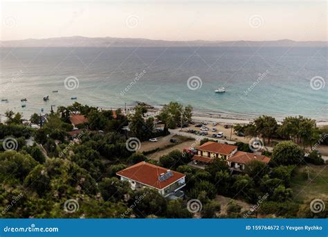 Afitos, GREECE - August 28, 2019: Beautiful Panoramic View of the Coast of Afitos Editorial ...