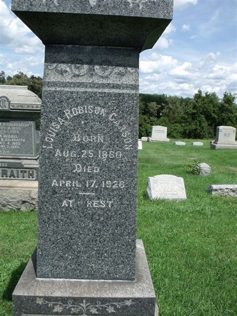 Louisa Robison Carson (1860-1926) - Find a Grave Memorial