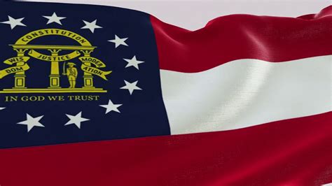 Flag Of Georgia State Stock Motion Graphics SBV-348436301 - Storyblocks