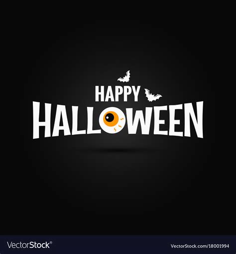 Happy halloween logo design background Royalty Free Vector