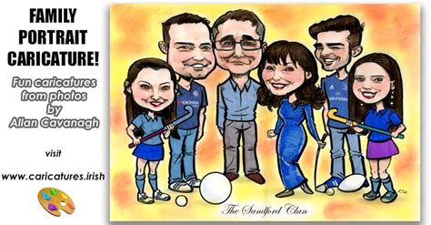 Personalised Family Caricature Portrait from Photos