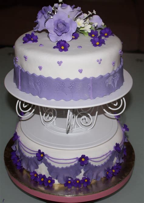 Halina's blog: Silver & Purple Wedding Cake