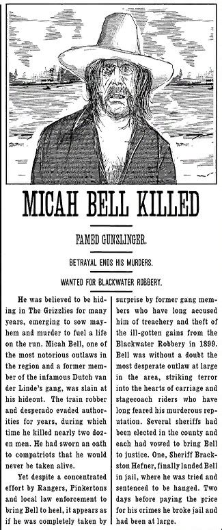 Micah Bell Killed | Red Dead Wiki | Fandom