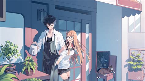 Persona 5 - Joker and Futaba Sakura HD Wallpaper