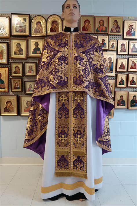 Purple/Gold Vestments Set – Byzantine Church Supplies