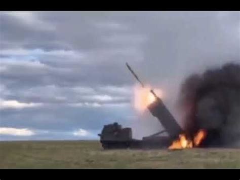 Ukrainian M270 firing to the positions of the Russian forces. - YouTube