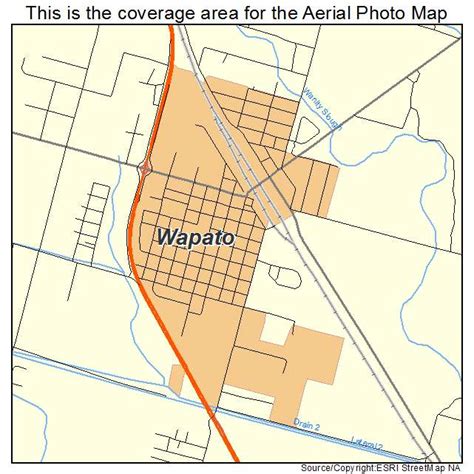 Aerial Photography Map of Wapato, WA Washington