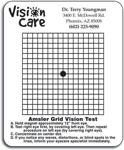 Printable Amsler Grid Eye Test Chart